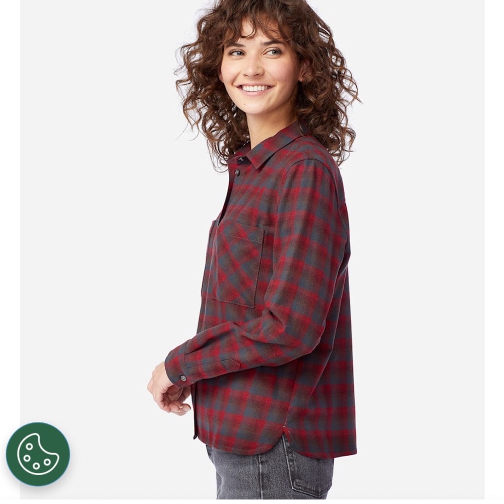 Pendleton Piper‎ UltraLuxe Merino Wool Shirt Soft Short Cropped Pockets Washable - Picture 15 of 16